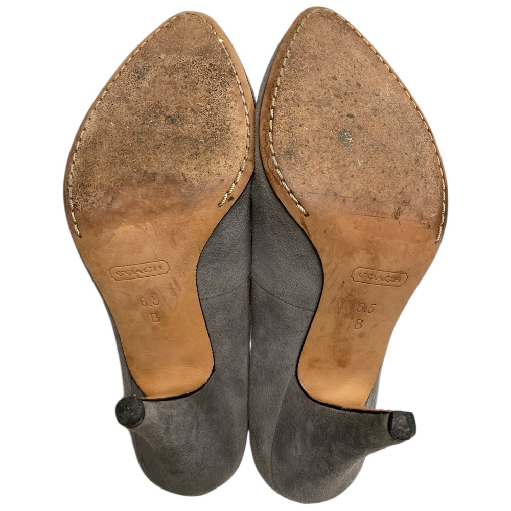 Coach Gray Suede Women's Pumps - Picture 5 of 8